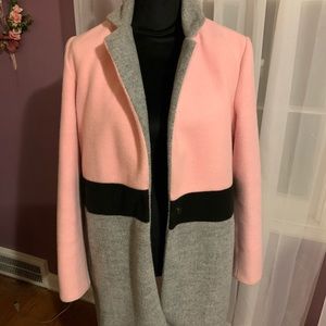 Pink and Grey Woolen Teddy Coat